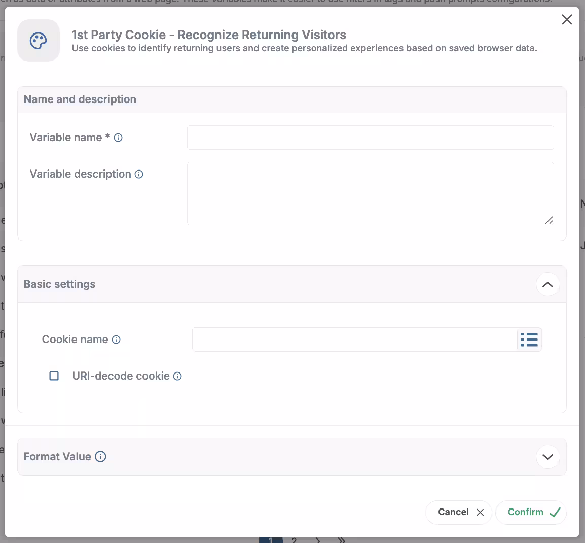 1st Party Cookie Variable
