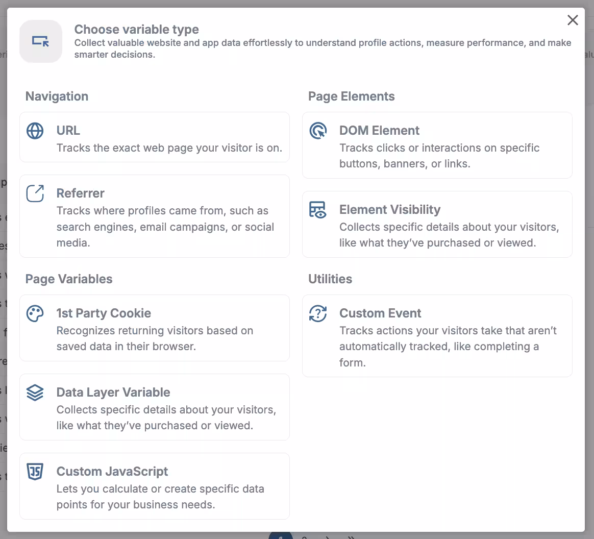 Choose variable type