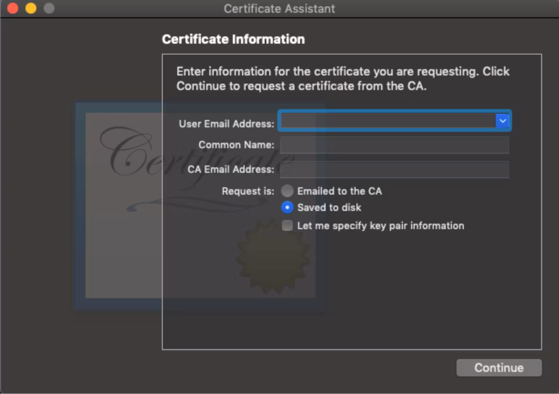 Certificate Assistant
