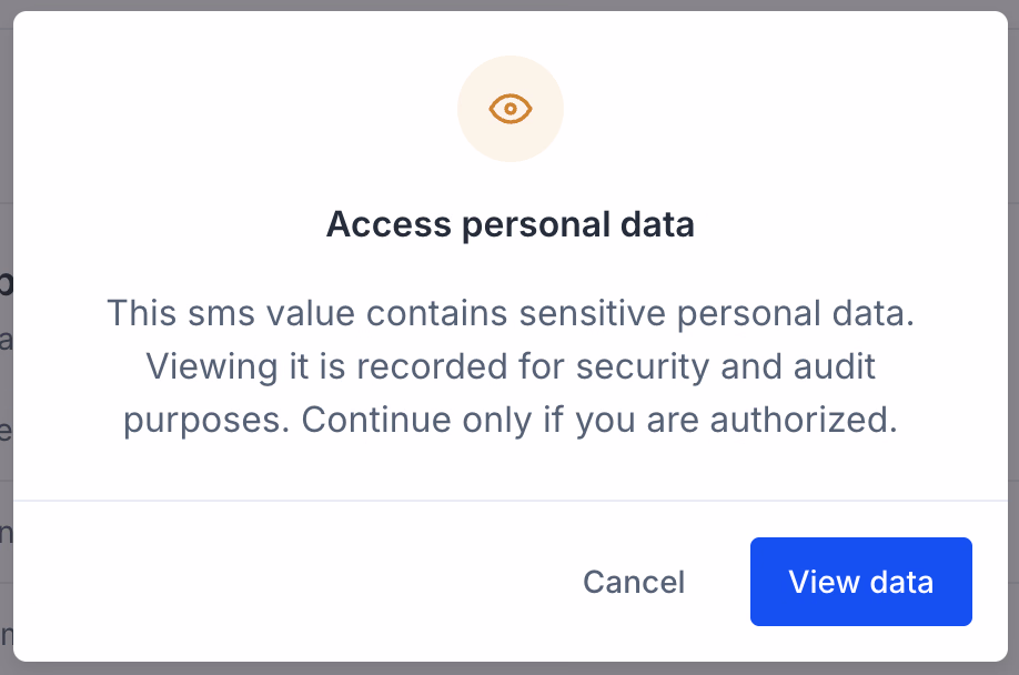 Access personal data