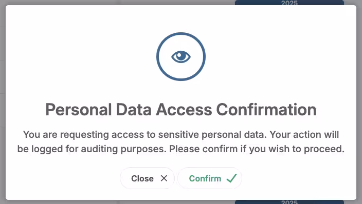 Personal Data Confirmation