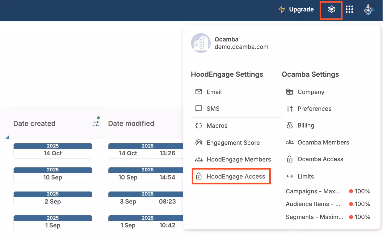 Access Location Interface