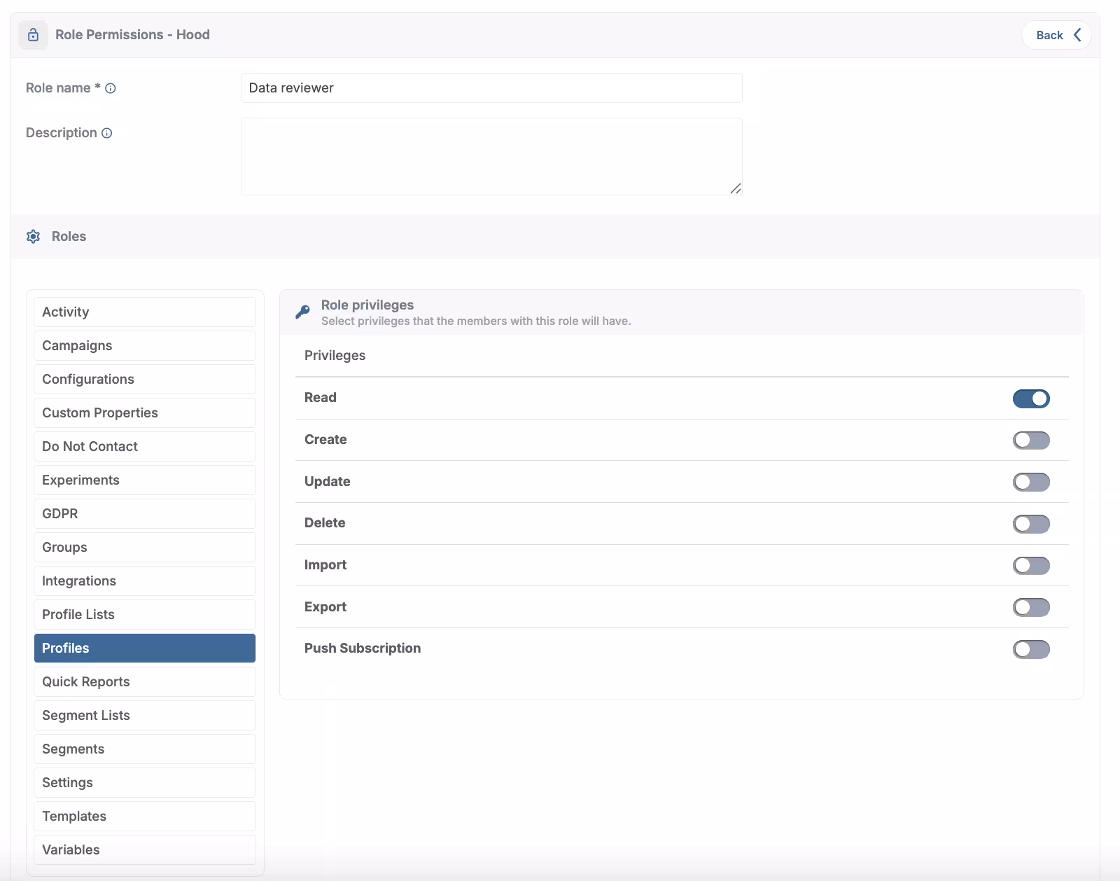 Add Permissions Role