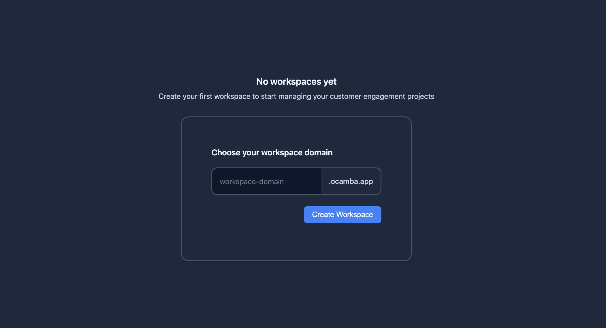 Create Workspace Domain