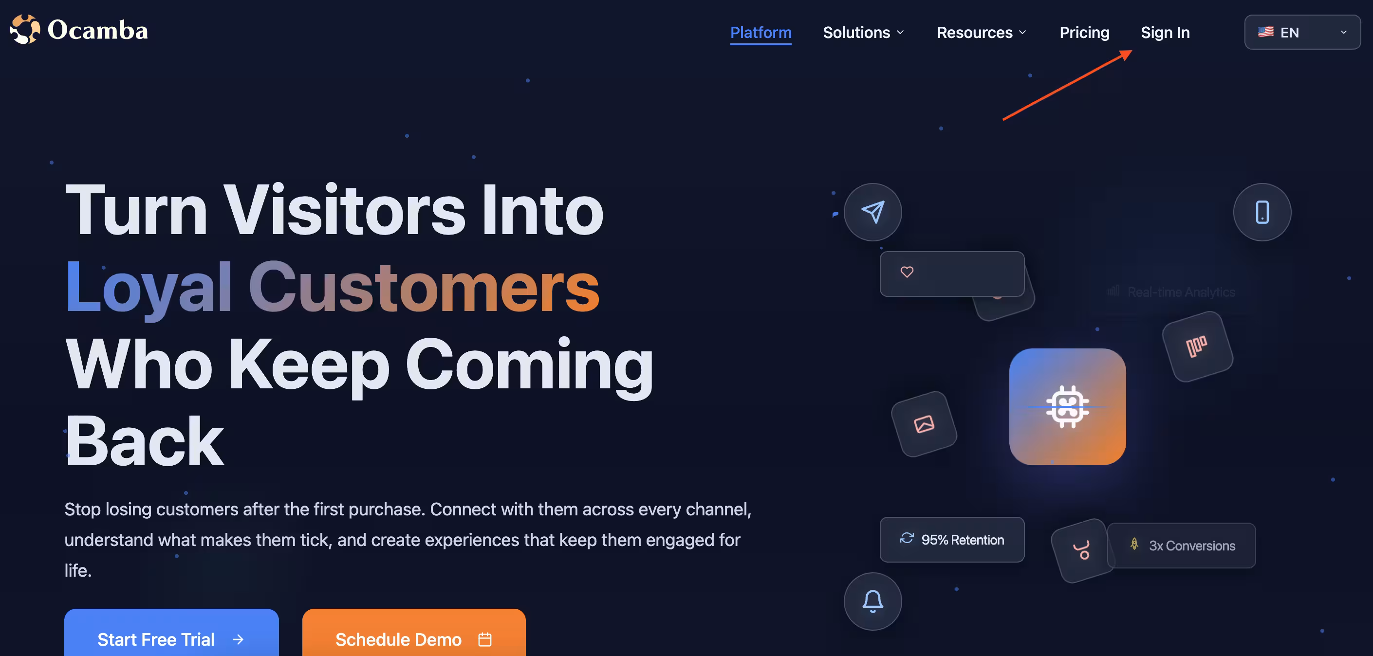 Ocamba Website Sign In