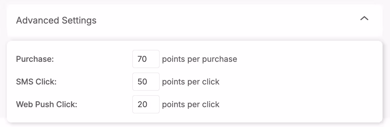 Advanced Settings Panel